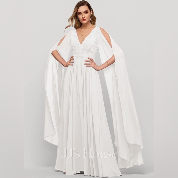 Dresses & Skirts - Goddess Gown! A-line pleated chiffon for Wedding, Occasion, Prom. NWT!